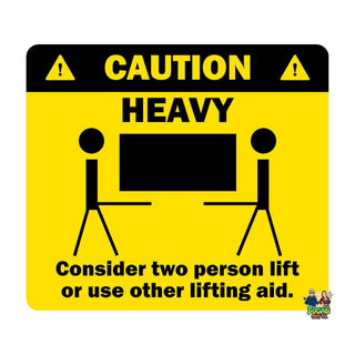 Caution Heavy Lifting Label - Bogan Gift Co