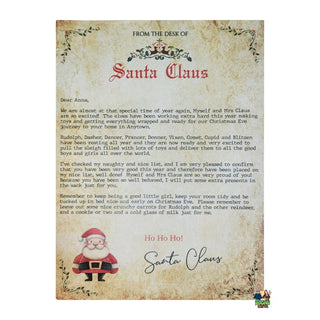 Childrens Letter From Santa - Bogan Gift Co