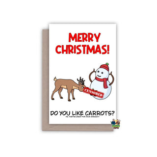 Do You Like Carrots Christmas Card - Bogan Gift Co