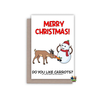 Do You Like Carrots Christmas Card - Bogan Gift Co