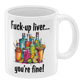Fuck-up Liver Coffee Mug - Bogan Gift Co
