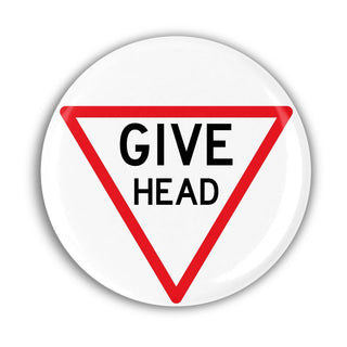 Give Head Pin Badge - Bogan Gift Co