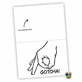 Gotcha Circle Game Prank Card - Bogan Gift Co