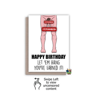 Happy Birthday Let em' Hang Birthday Card - Bogan Gift Co