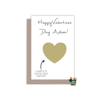 Large Happy Valentines Day Scratch Card - Bogan Gift Co