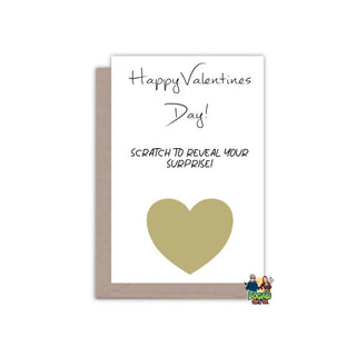 Large Rude Happy Valentines Day Scratch Card - Bogan Gift Co