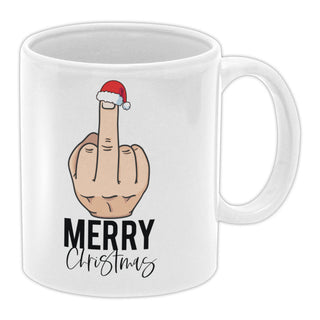 Merry Christmas Middle Finger Coffee Mug - Bogan Gift Co