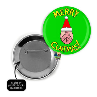 Merry Cuntmas Christmas Pin Badge - Bogan Gift Co