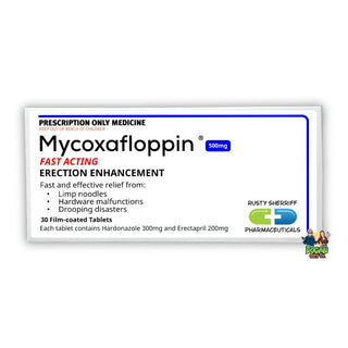 Mycoxafloppin Erection Enhancement Prank Pill Box - Bogan Gift Co