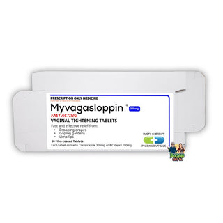 Myvagasloppin Vaginal Tightening Tablets Prank Pill Box - Bogan Gift Co