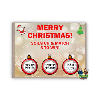Rude Merry Christmas Scratch Card - Bogan Gift Co
