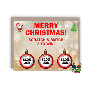 Rude Merry Christmas Scratch Card - Bogan Gift Co