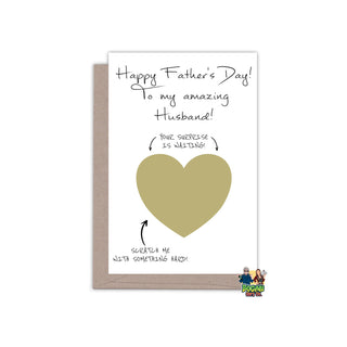 Rude Scratch Card Happy Father's Day To My Amazing Husband - Father's Day Card - Bogan Gift Co