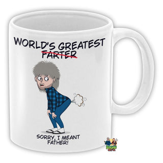 World's Greatest Farter - I Mean Father Coffee Mug - Bogan Gift Co