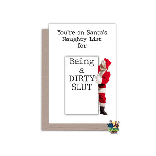 You're on Santa's Naughty List Christmas Card - Bogan Gift Co